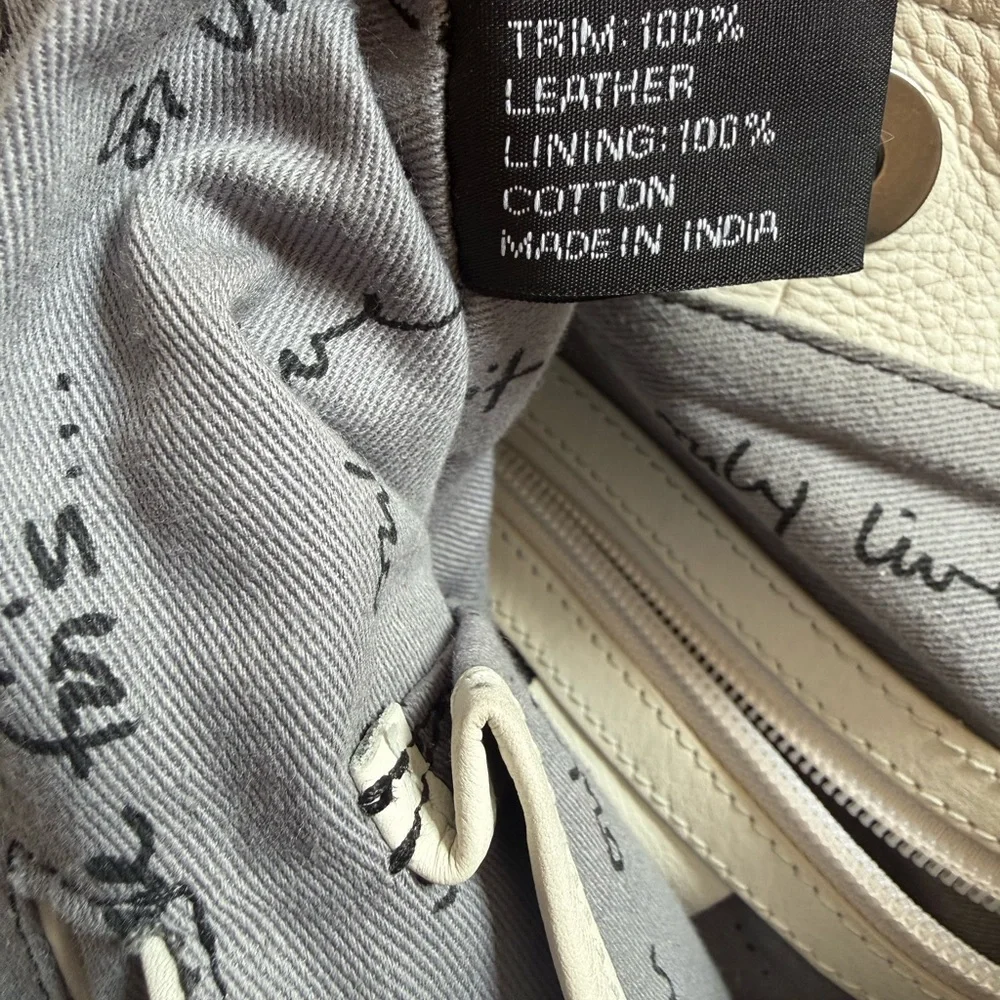 ASH boho White 100% leather Fringe Shoulder Bag/Crossbody - Picture 10 of 10